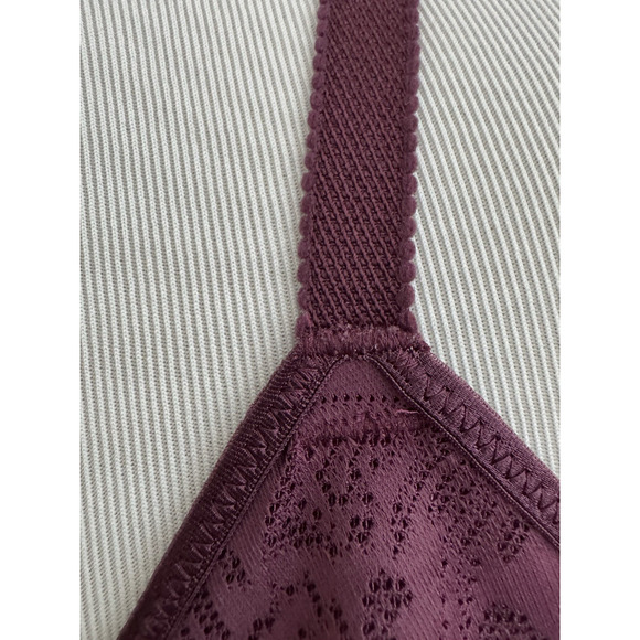 Wacoal Minimizer Underwire Bra 34D Burgundy Lace Full Coverage NWT 857210 - Picture 3 of 8